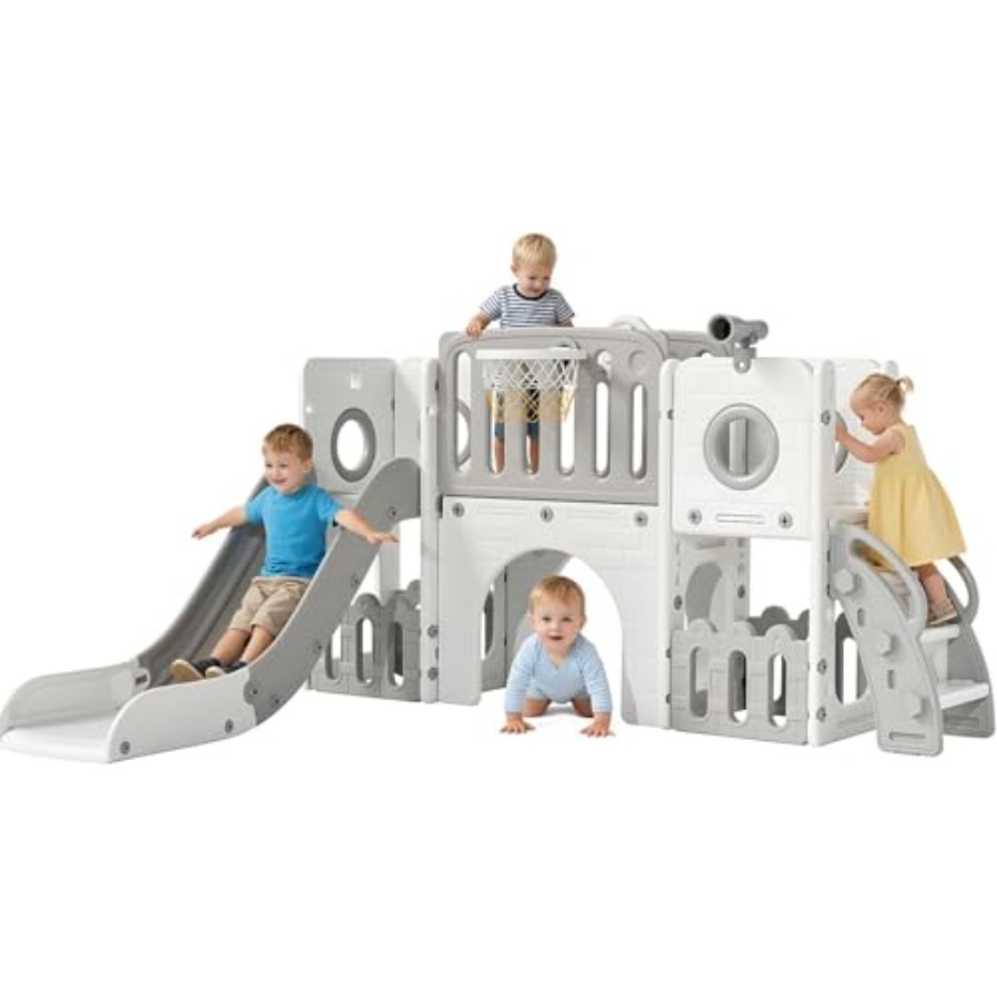 Kids Outdoor Gear - 9-in-1 peuter glijbaanset, grote klim- en