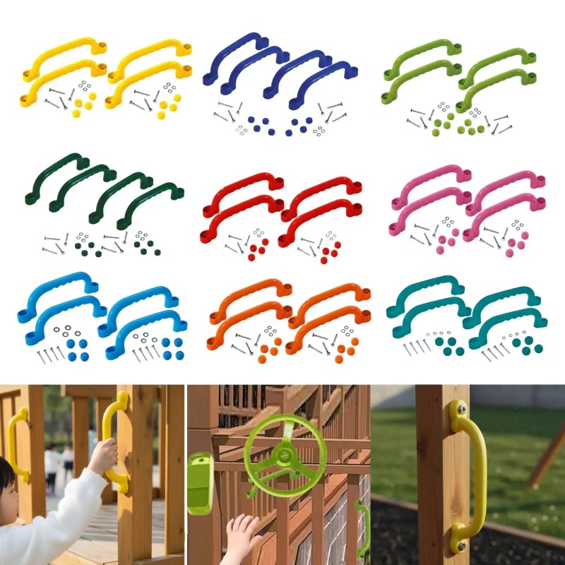 Kids Outdoor Frame - 4-delige klimrekhandgrepen, kinderspeelplaatsaccessoires voor buiten, speeltoestelset