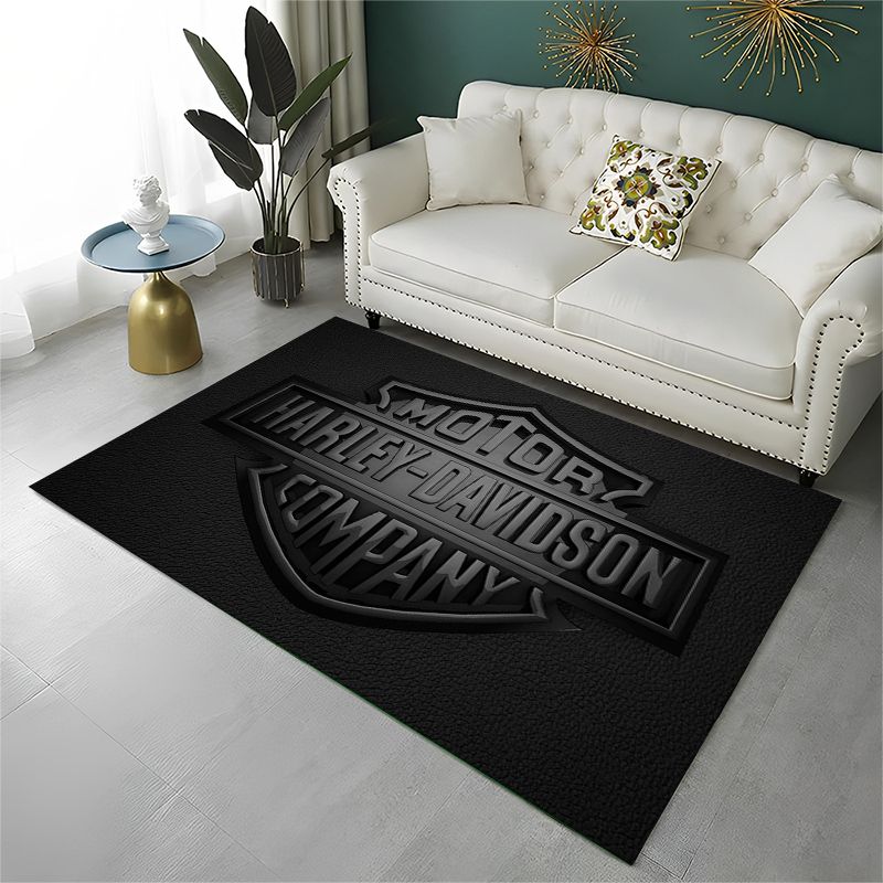 Kids Outdoor Area - Retro H-Harleys Racing Moto Antislip Vloerkleed