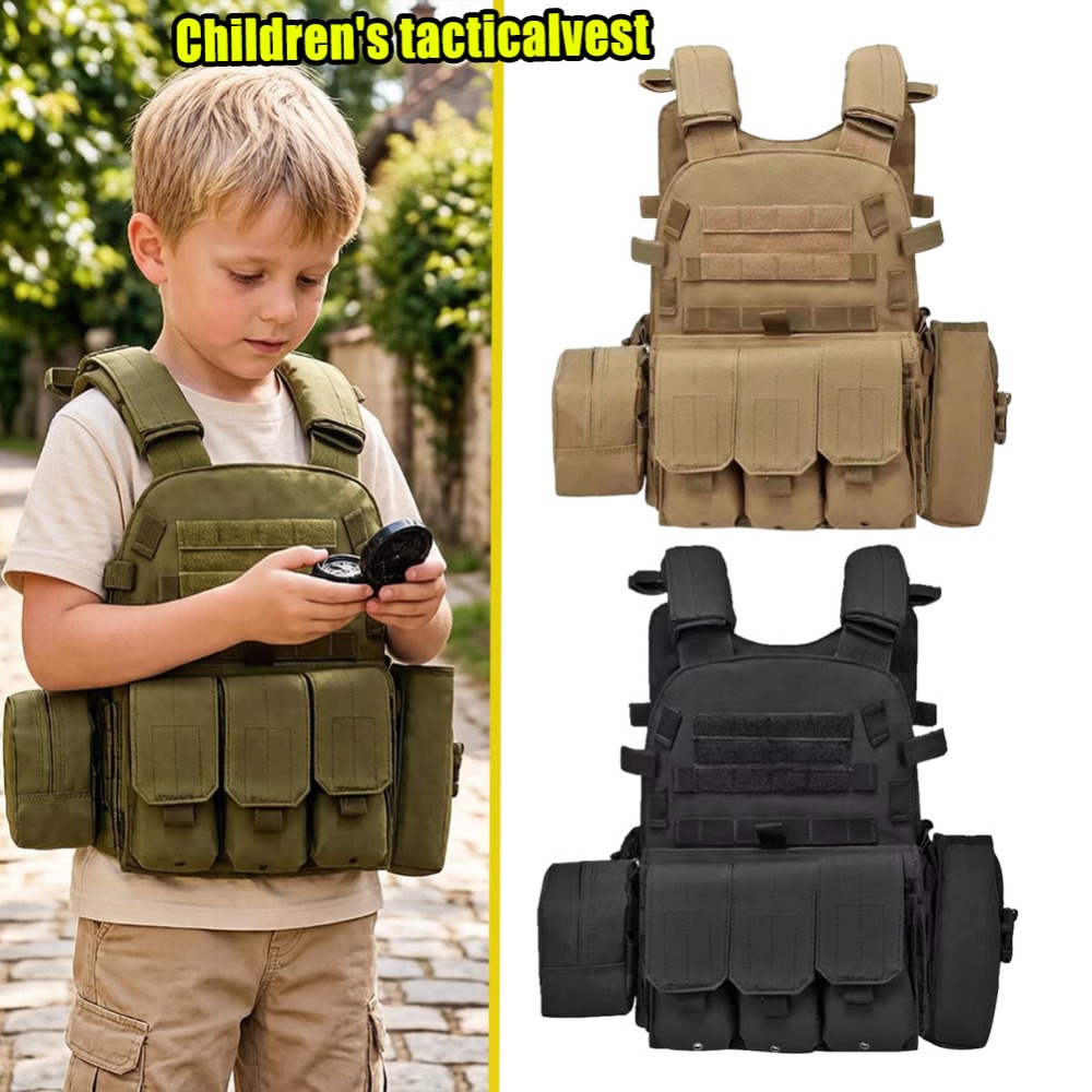 Kids Outdoor Gear - Kinderen Airsoft Paintball Vest Verstelbaar Tactisch
