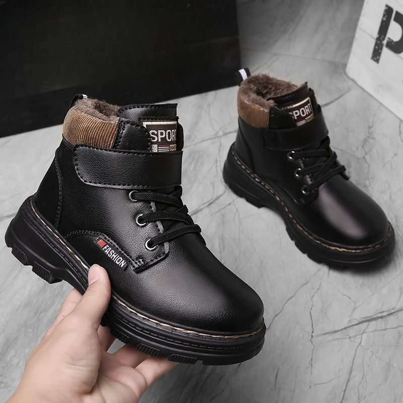 Kids Outdoor Boots - Jongens kinderwintersneeuwlaarzen Warme schoenen Echt leer