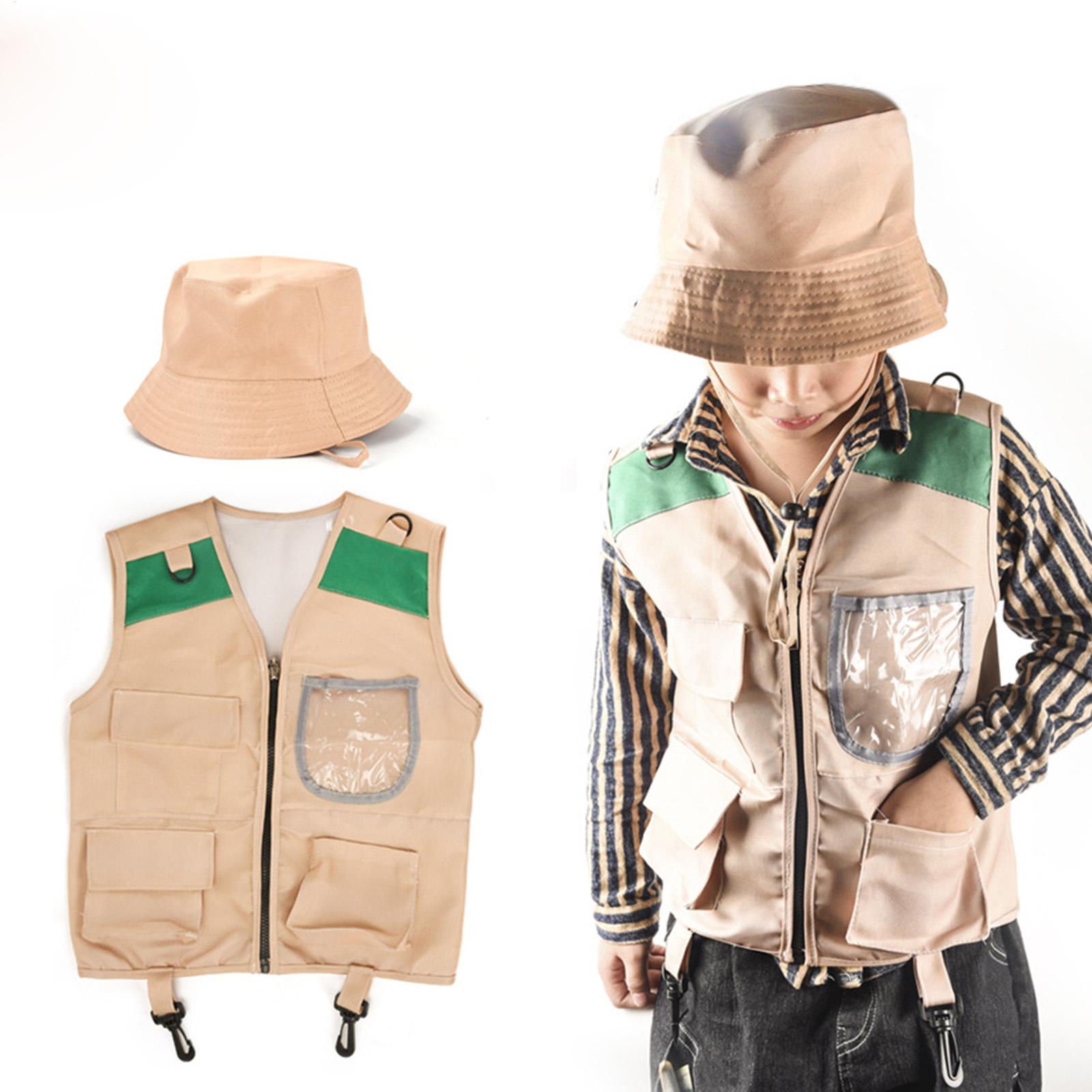 Kids Outdoor Adventure Kit - Kinder Explorer hoed en vest kostuumset