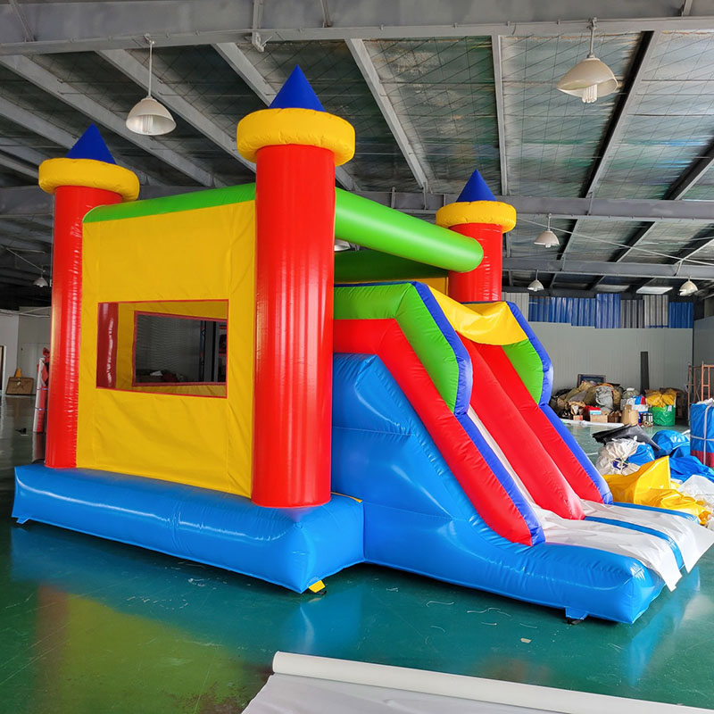 Kids Outdoor House With Slide - Springhuis met glijbaan Springkasteel Springhuis voor