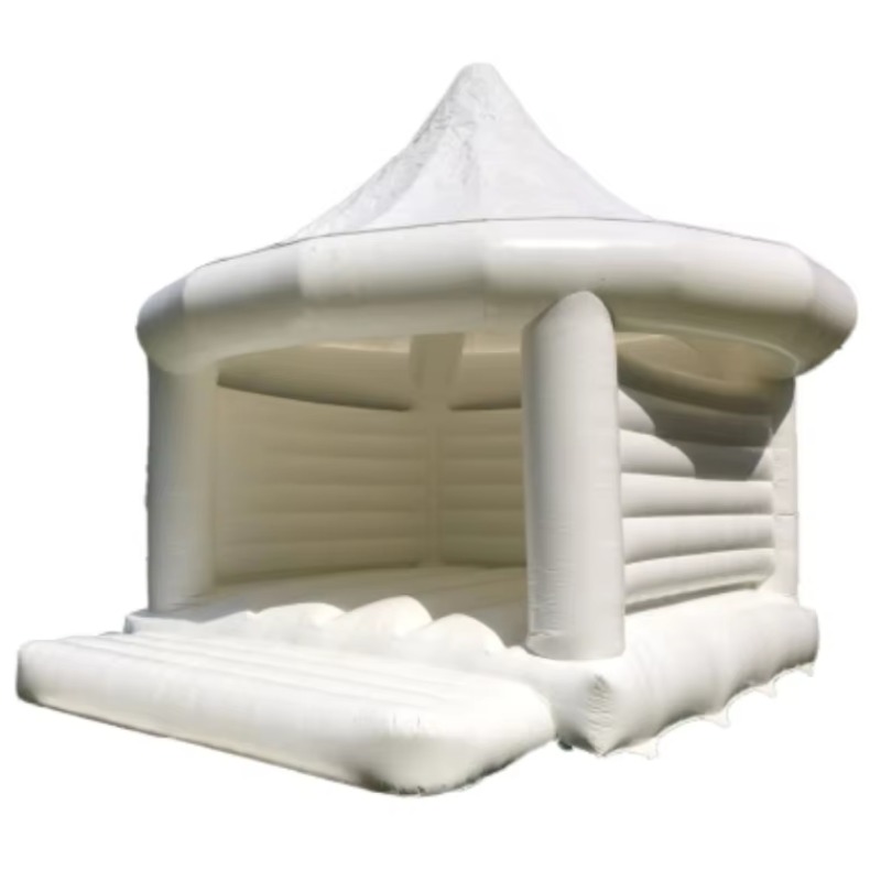 Kids Outdoor House - Opblaasbaar wit huwelijkskasteel buitenspeelgoed voor kinderen