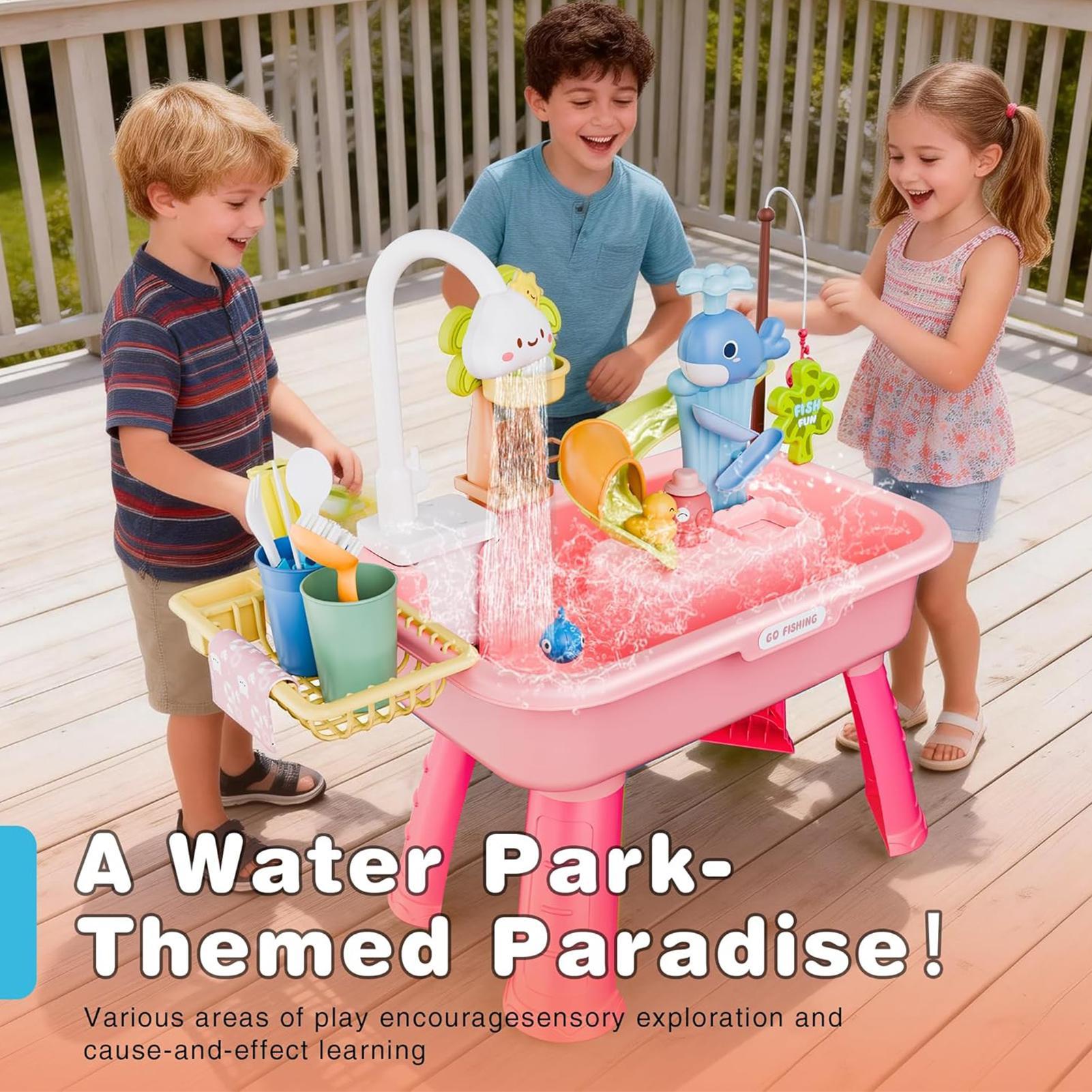 Kids Outdoor Sink - Water Speeltafel Keuken Speelgoed Spoelbak Speelgoed
