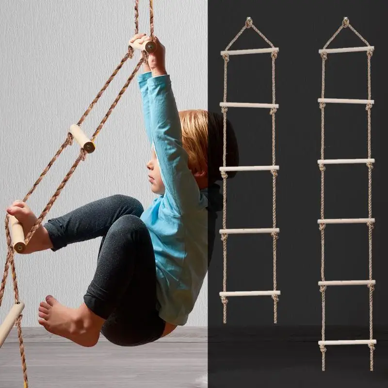 Kids Outdoor Ladder - Kinderen Houten Ladder Outdoor Activiteit Veilig