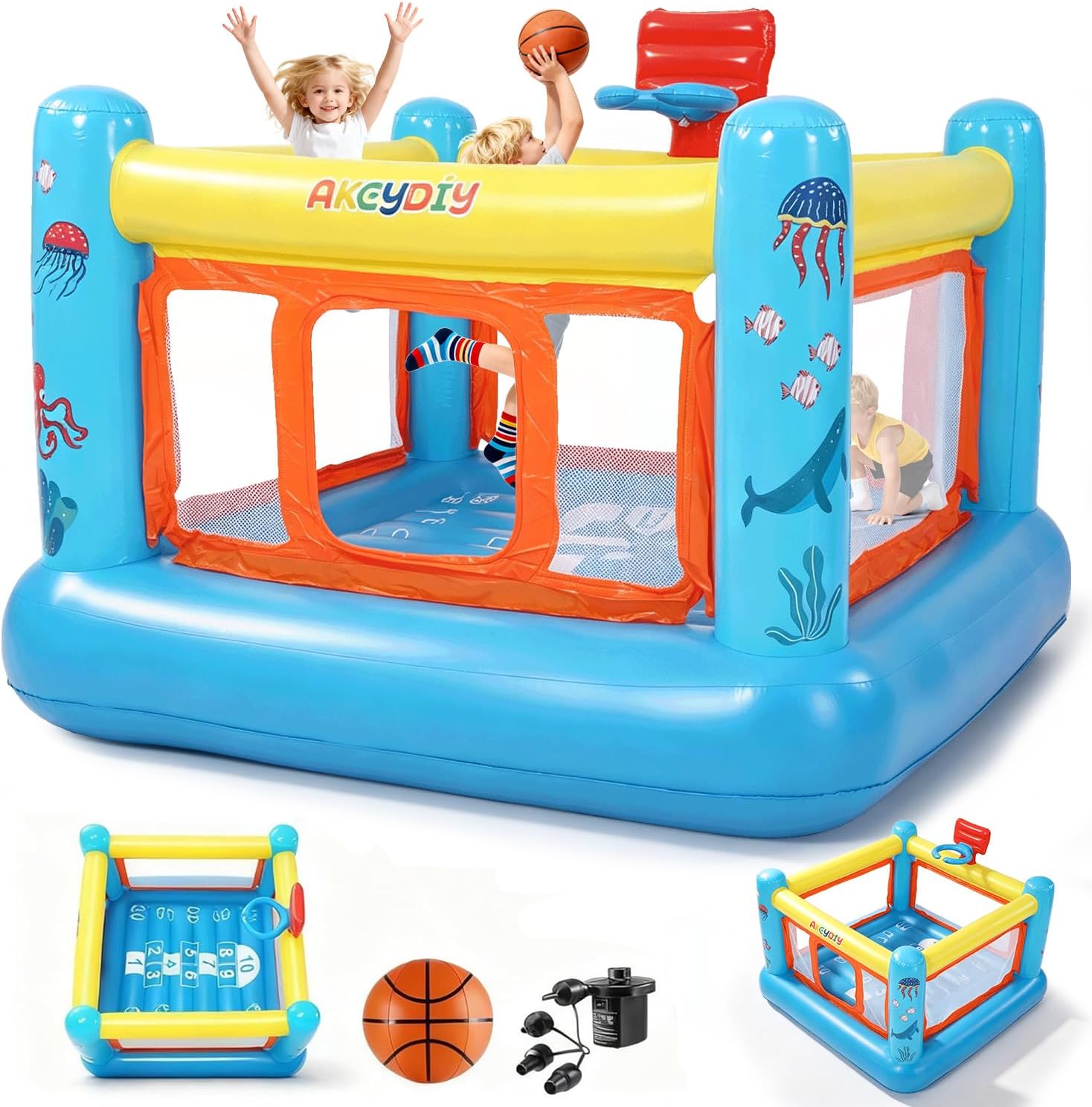 Kids Outdoor House - Springkasteel, opblaasbaar PVC springkasteel voor kinderen