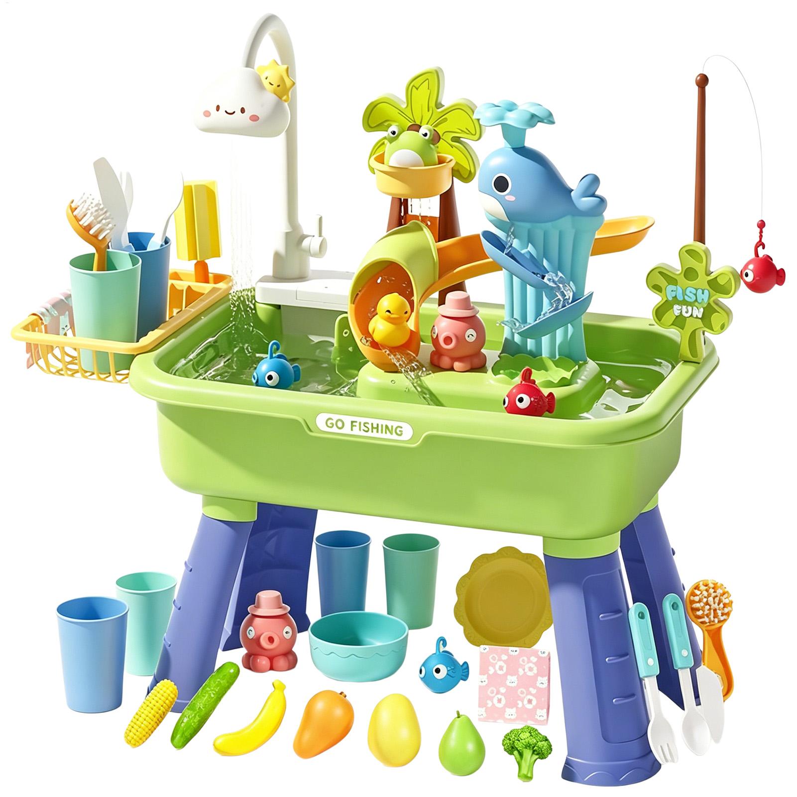 Kids Outdoor Sink - Kinderen watertafel met pomp, sensorische speelgootsteen