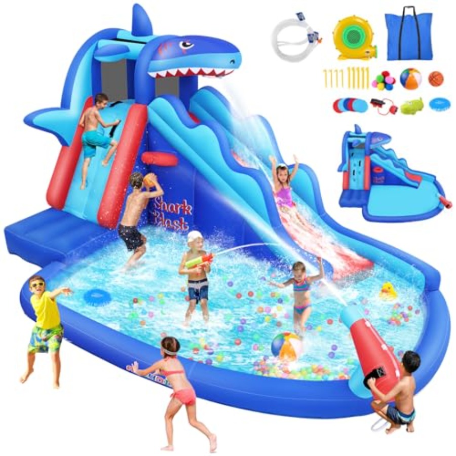 Kids Outdoor House - Opblaasbare waterglijbaan springkasteel voor kinderen van