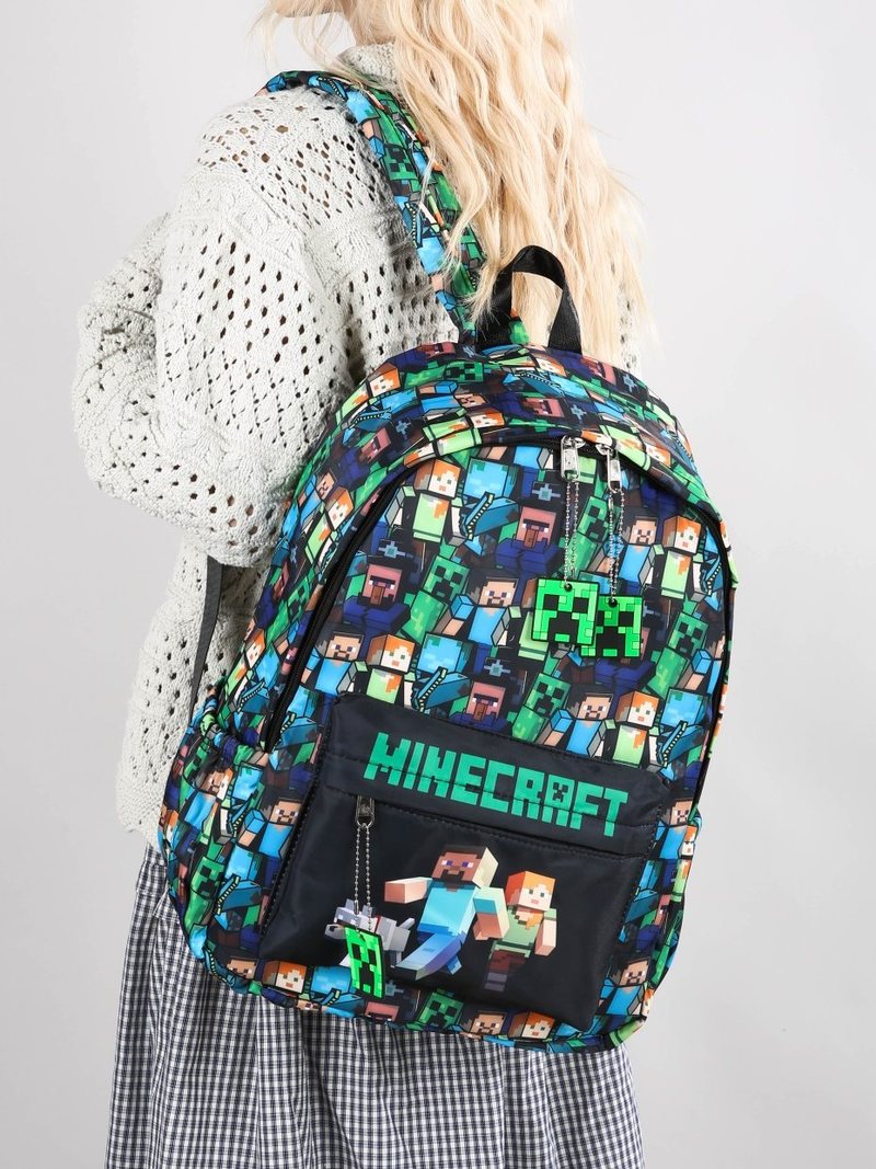Kids Outdoor Backpack - Minecraft-rugzak Graffiti-print Lichtgewicht schoolrugzak Casual dagelijkse