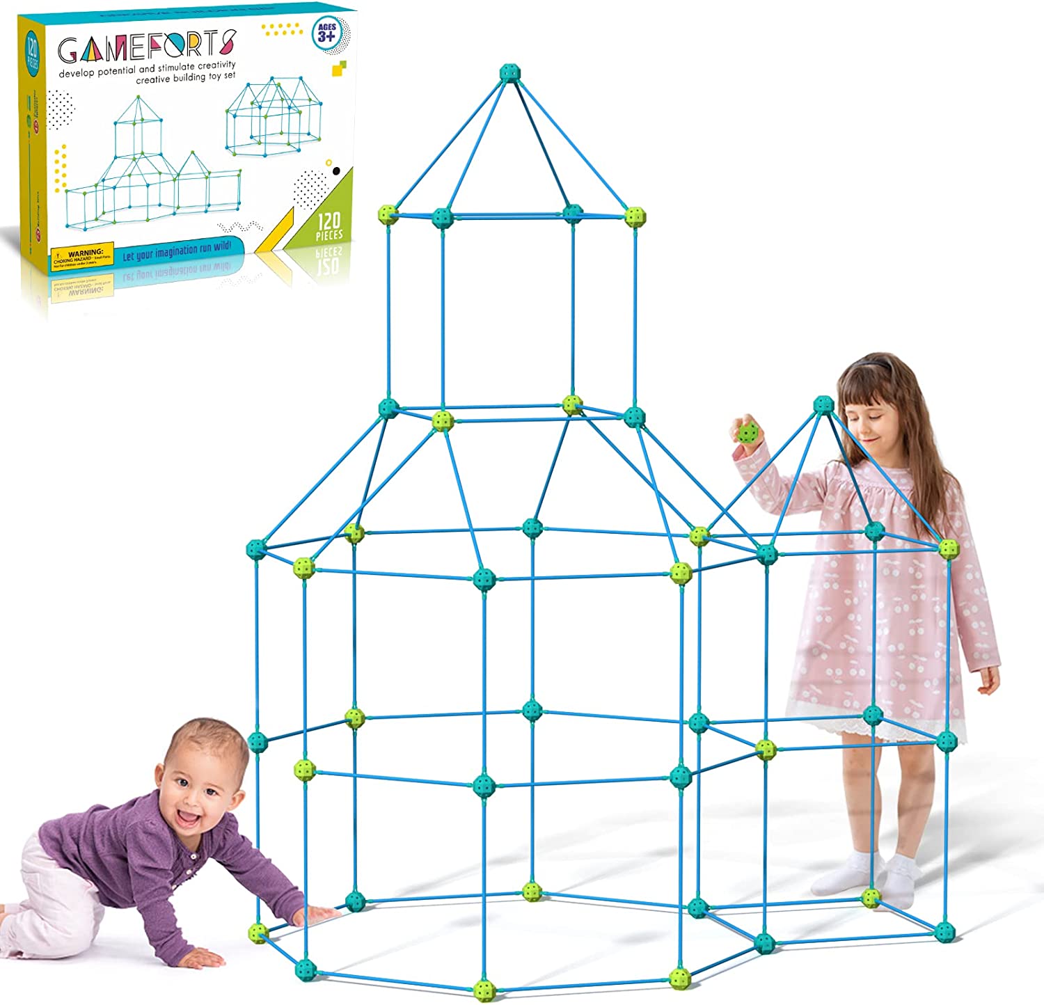 Outdoor Kids In An Indoor World - Kinderen DIY Bouwkasteel Kralen Tent Speelgoed