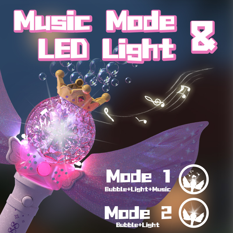 Kids Outdoor Music - Princess Angel Wing Bubble Wand Elektrische