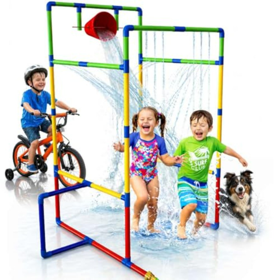 Kids Outdoor Tunnel - Buiten waterpark sproeiergatunnel met duikbak voor