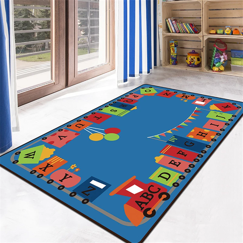 Kids Outdoor Floor Cushions - Kinderen Slaapkamer Cartoon Auto Tapijt Salon