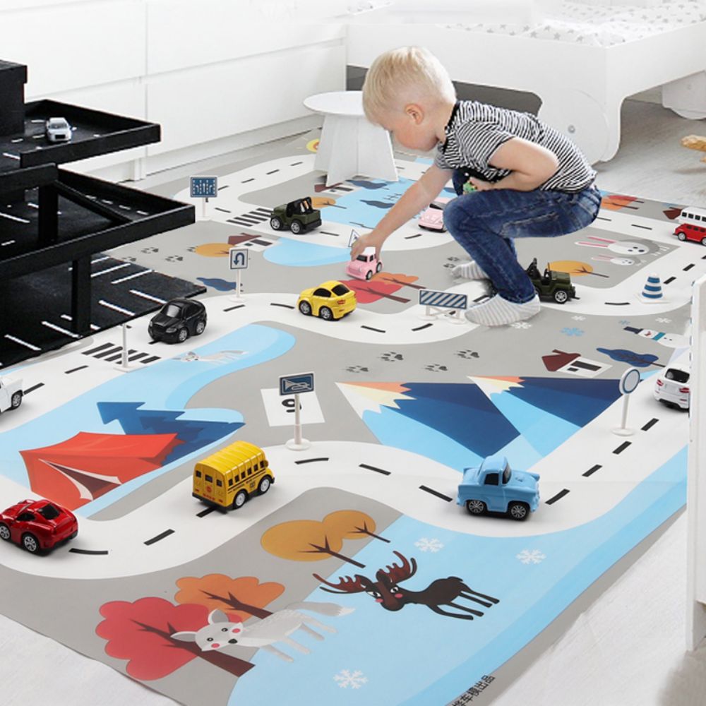 Kids Outdoor Music - 130*100Cm Baby Speelmat Stadsverkeer Routekaart Mat