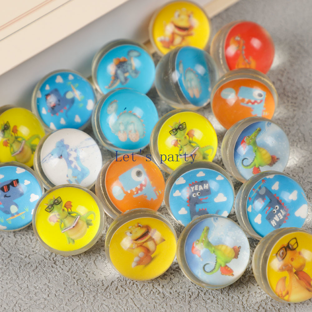Outdoor Kids In An Indoor World - 10 Stuks Cartoon Dinosaurus Bouncy Ballen