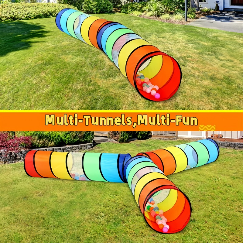 Kids Outdoor Play Tent - Kleurrijke Kruiptunnel Ademend Mesh Binnen Buiten
