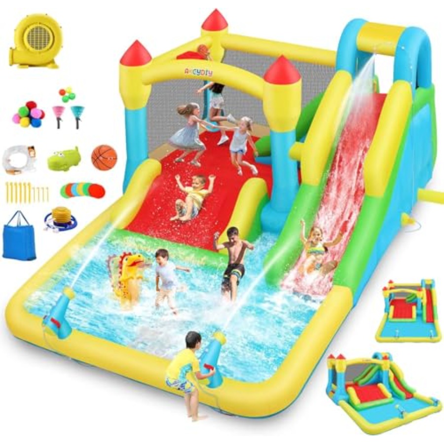 Opblaasbare water springkastee - Kids Outdoor House recensie en prijs