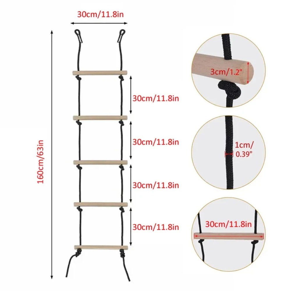 Kinderen Klimtouwladder Houten - Kids Outdoor Ladder recensie en prijs
