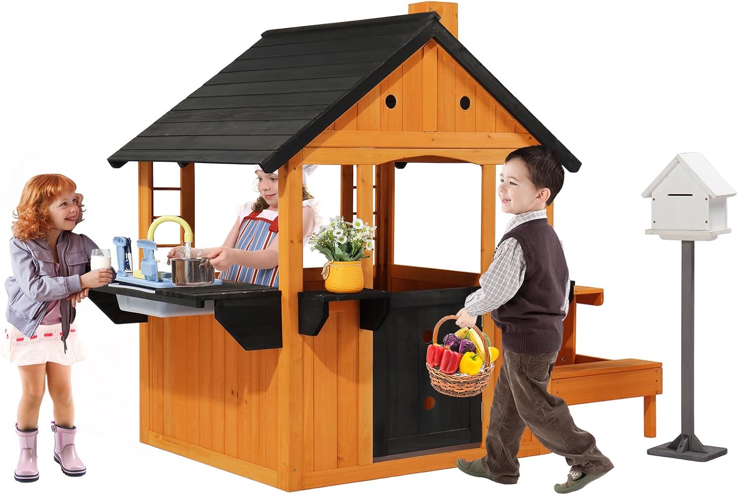 Houten speelhuis voor kinderen - Kids Outdoor Sink recensie en prijs