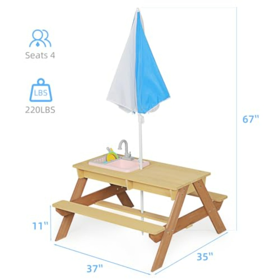 Buitentafel voor kinderen met  - Kids Outdoor Sink recensie en prijs