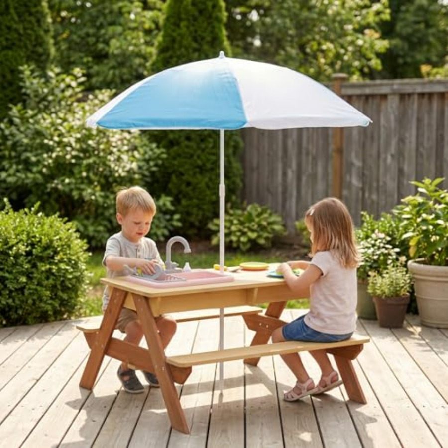 Buitentafel voor kinderen met  - Kids Outdoor Sink recensie en prijs