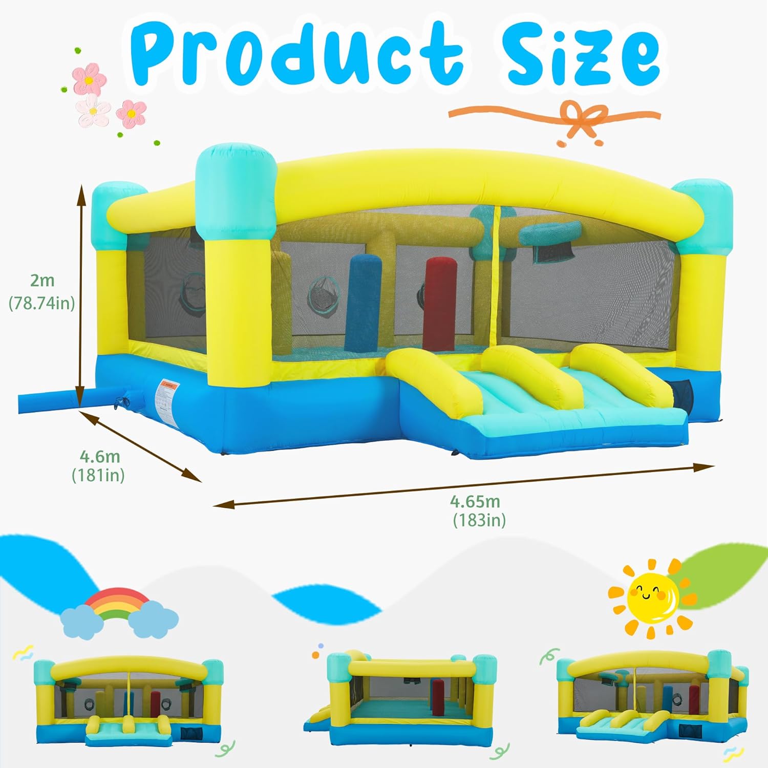 Grote springkasteel, 15 x 14,8 - Kids Outdoor House recensie en prijs