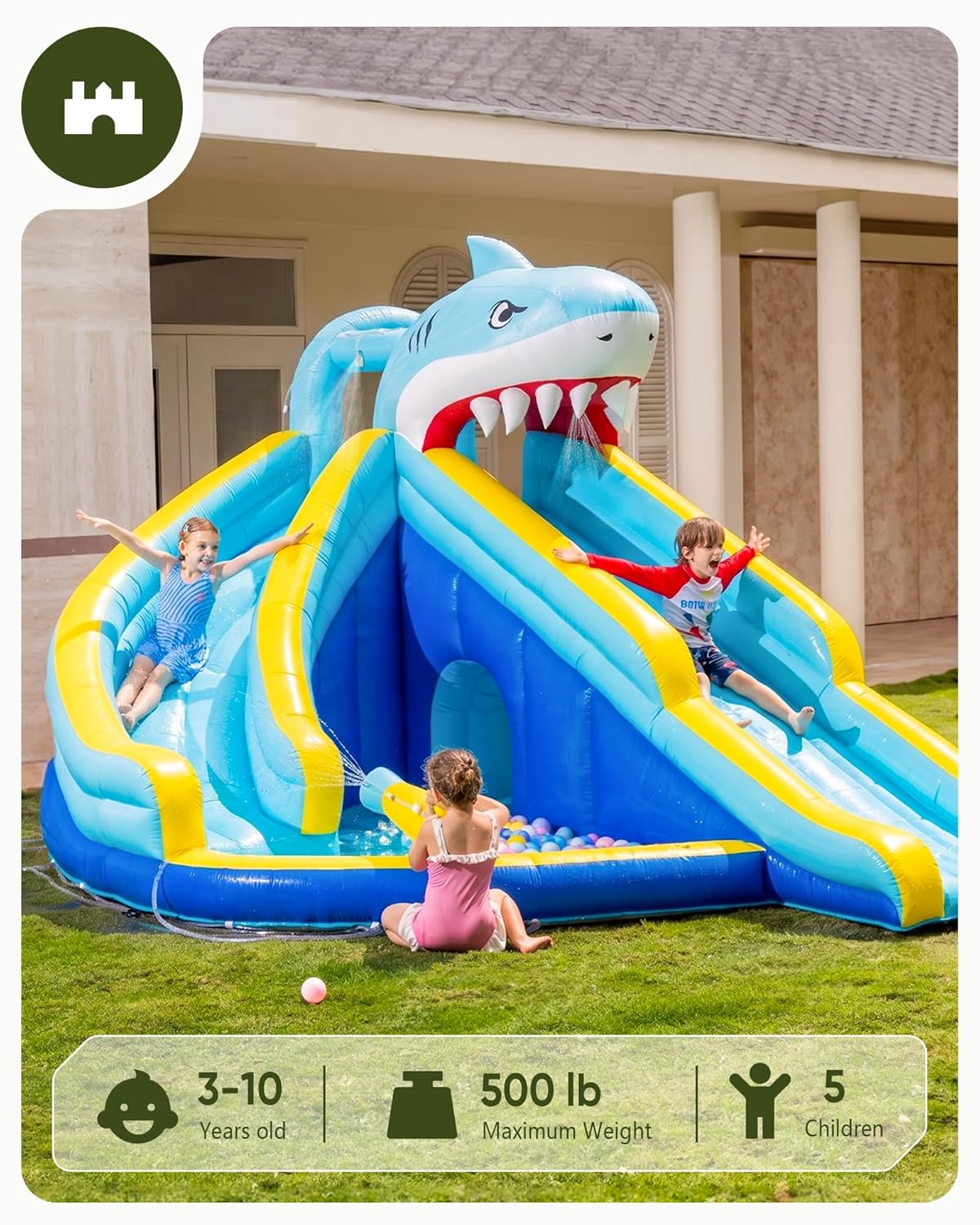 Opblaasbare waterglijbaan spri - Kids Outdoor House recensie en prijs
