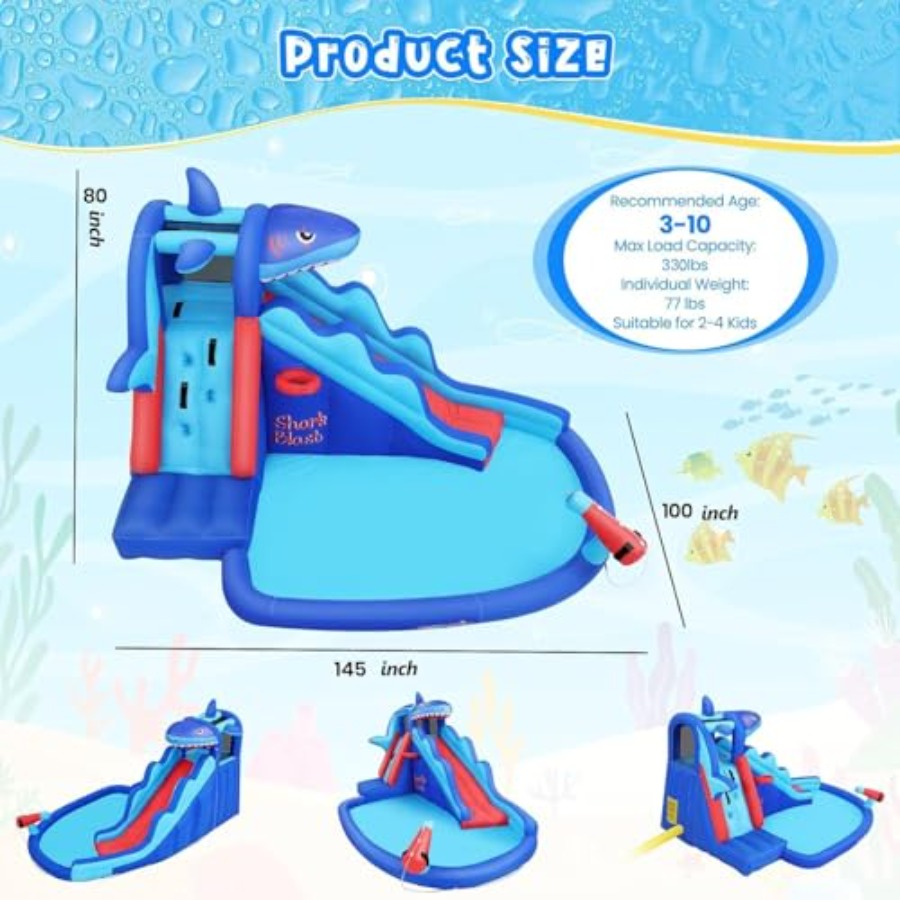 Opblaasbare waterglijbaan spri - Kids Outdoor House recensie en prijs