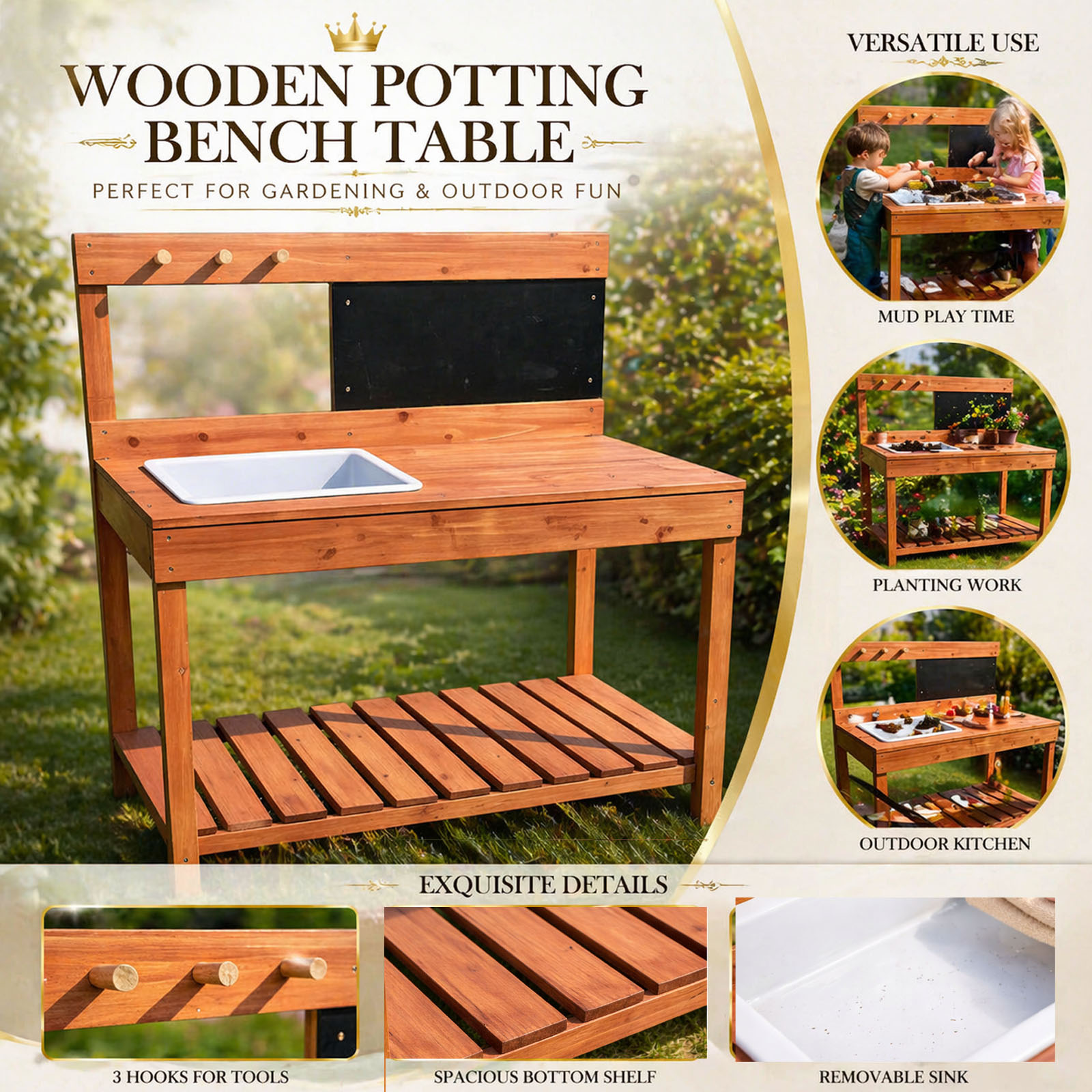 Houten plantentafels voor kind - Kids Outdoor Education recensie en prijs