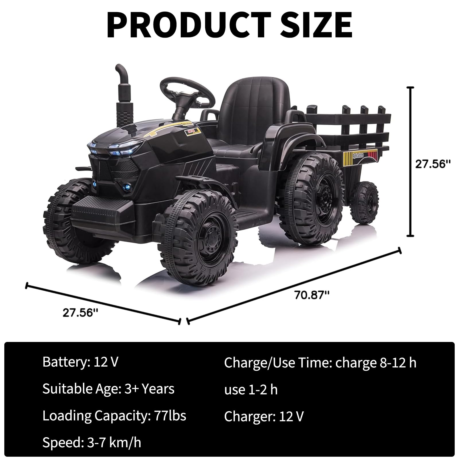 12V Kinder Tractortje met Aanh - Kids Outdoor Music recensie en prijs