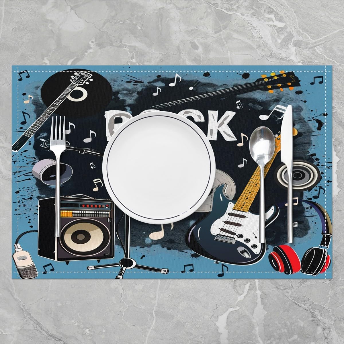 Rockmuziek Placemats Set van 4 - Kids Outdoor Kitchen recensie en prijs