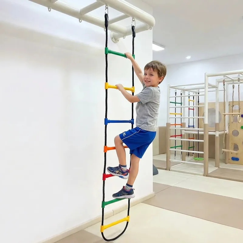 Kleurrijke plastic touwladder  - Kids Outdoor Ladder recensie en prijs