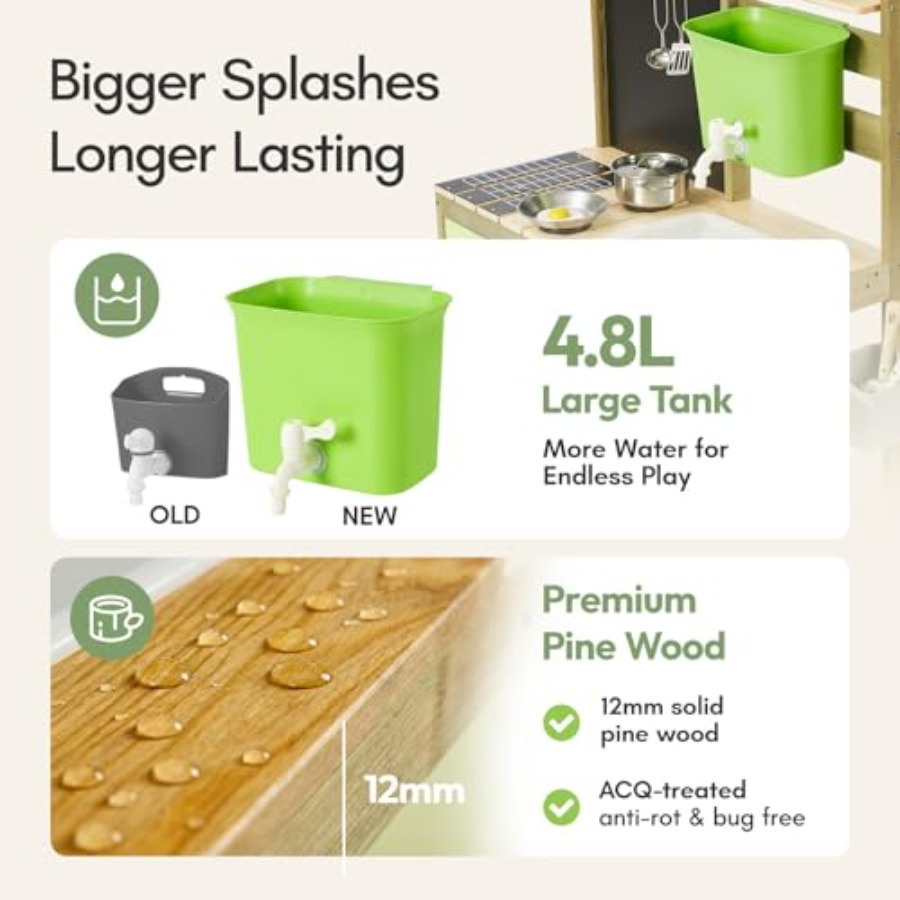 Buitenkookkeuken voor kinderen - Kids Outdoor Sink recensie en prijs