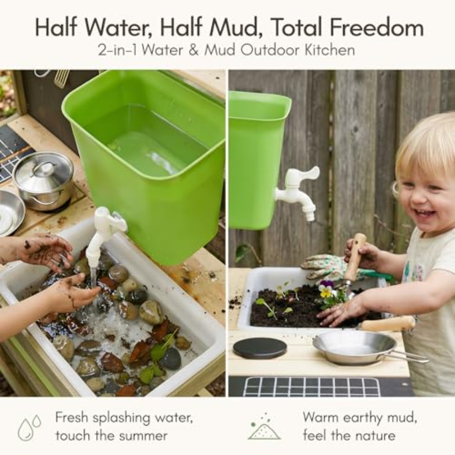 Buitenkookkeuken voor kinderen - Kids Outdoor Sink recensie en prijs