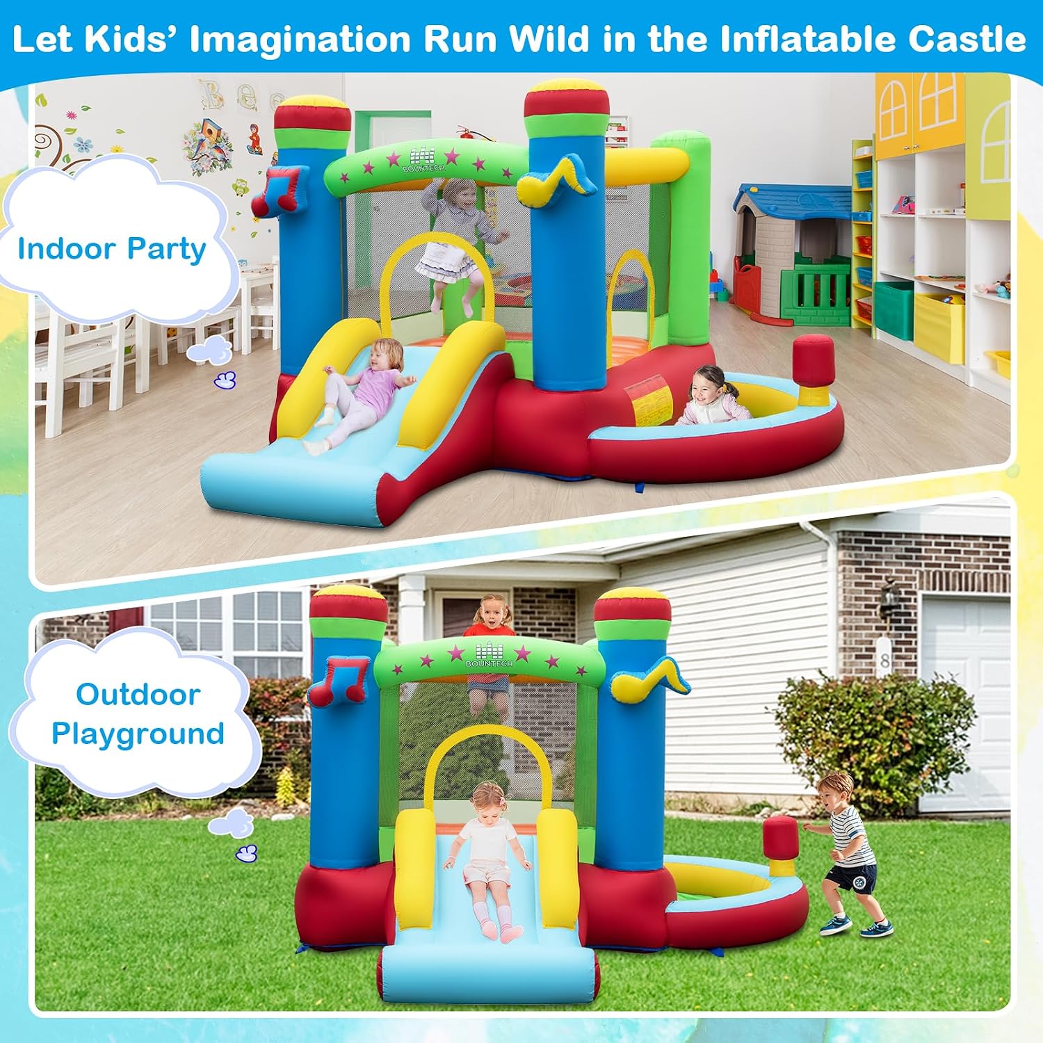 Opblaasbare springkasteel met  - Kids Outdoor House recensie en prijs