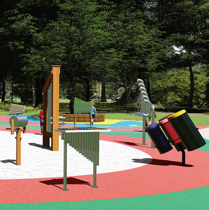 Creatief ontwerp kinder buiten - Kids Outdoor Music recensie en prijs