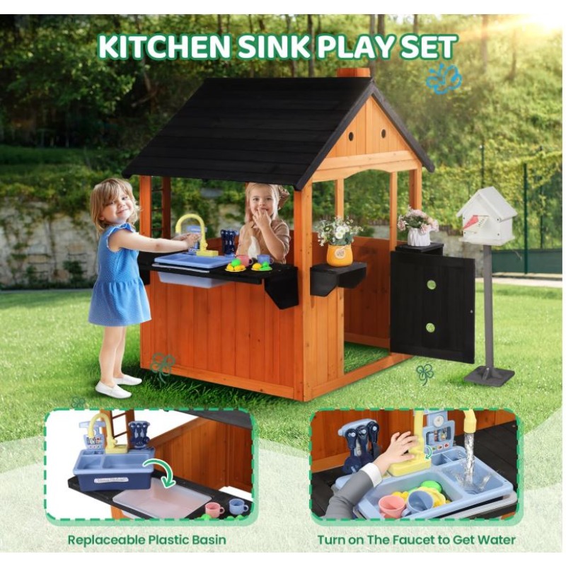 Houten speelhuisje voor kinder - Kids Outdoor Sink recensie en prijs