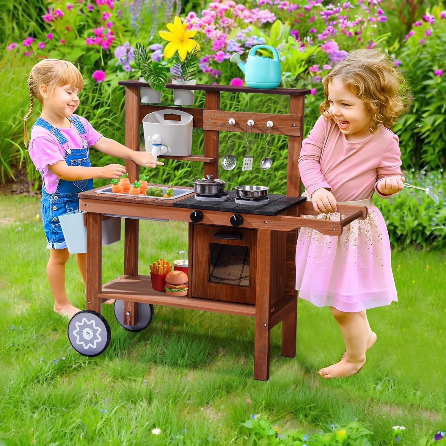 Buitenkookset van hout met wie - Kids Outdoor Sink recensie en prijs