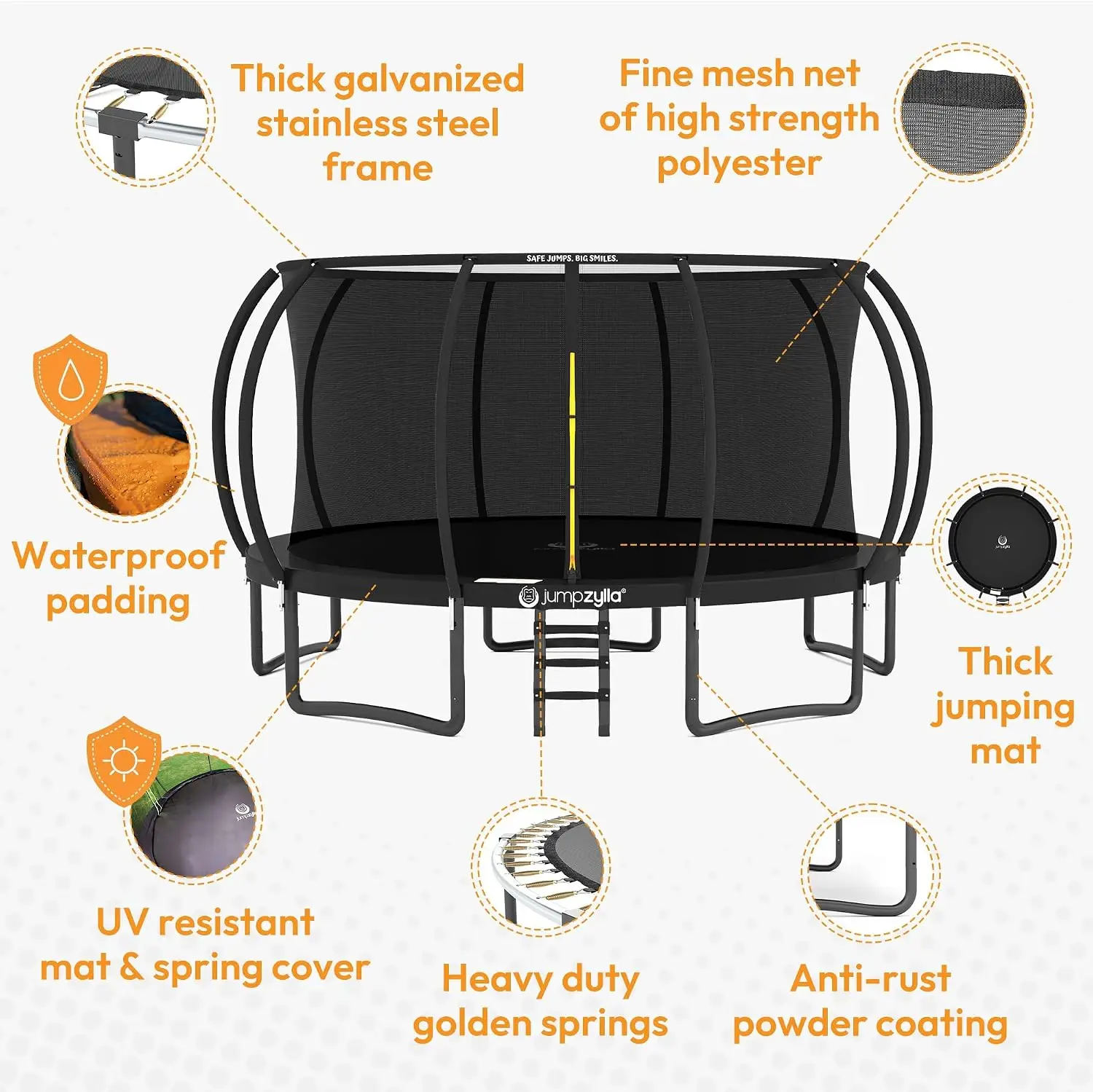 Buitentrampoline met veilighei - Kids Outdoor Ladder recensie en prijs