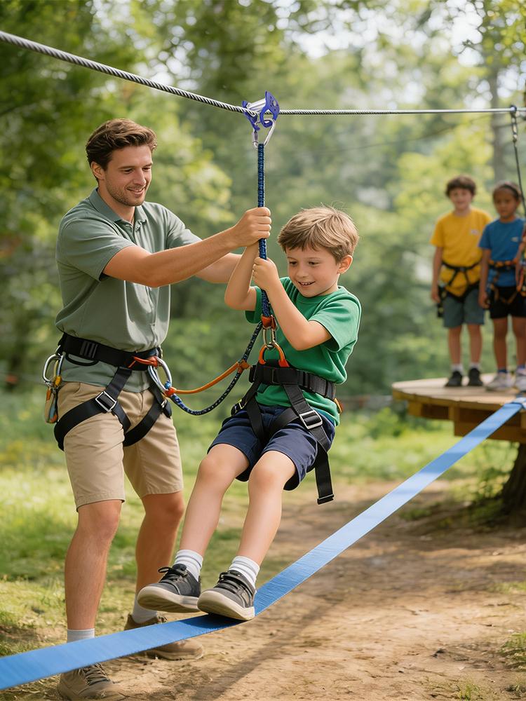 Buiten pulley zipline snel op  - Kids Outdoor Zipline recensie en prijs