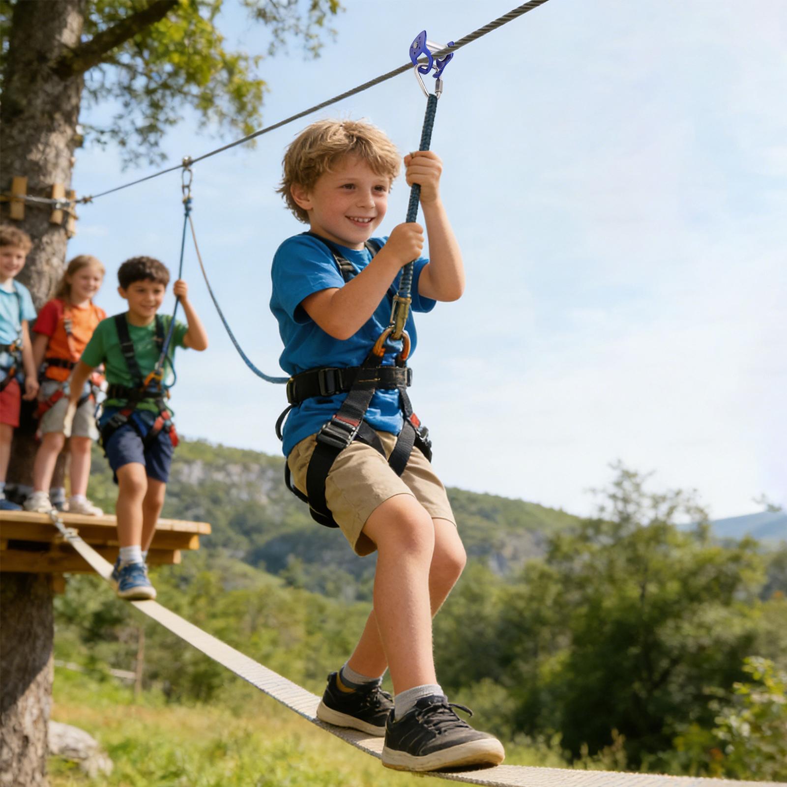Buiten pulley zipline snel op  - Kids Outdoor Zipline recensie en prijs