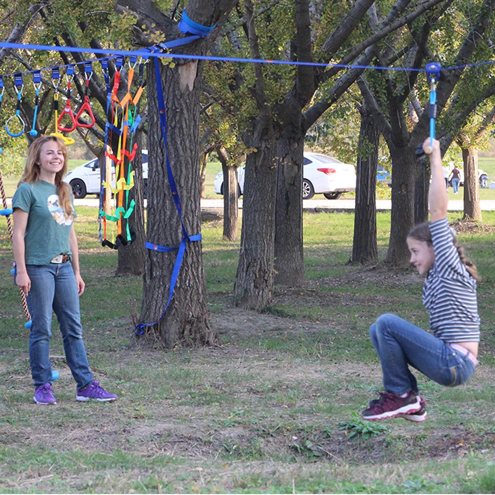 Buiten pulley zipline snel op  - Kids Outdoor Zipline recensie en prijs