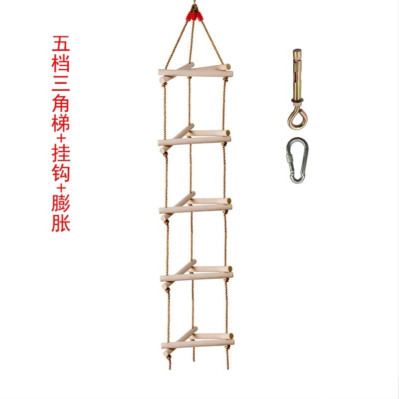 5-traps houten driehoekige kli - Kids Outdoor Ladder recensie en prijs