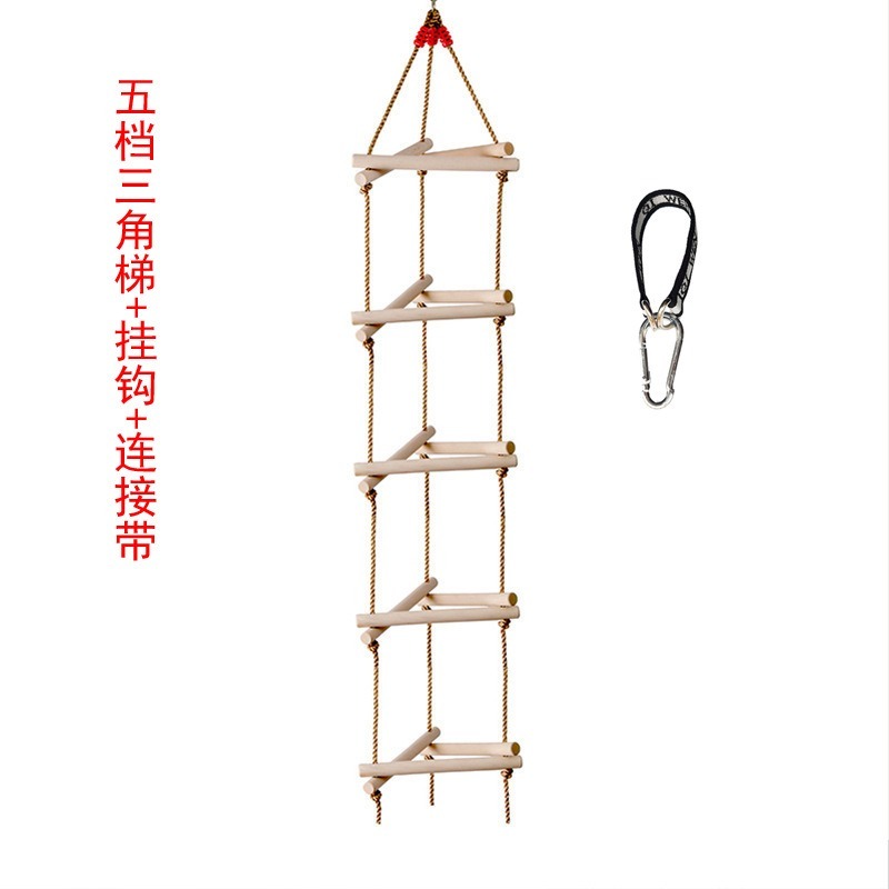 5-traps houten driehoekige kli - Kids Outdoor Ladder recensie en prijs