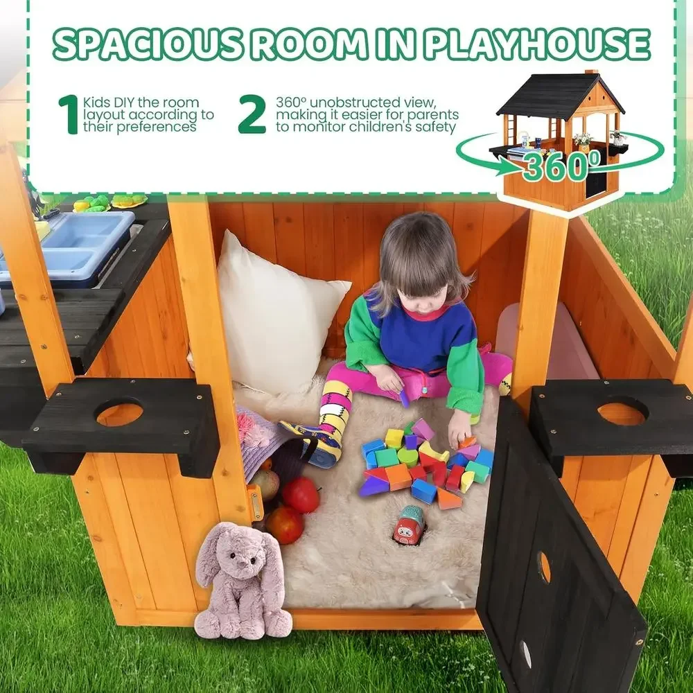 MOR Kinder Buitenspeelhuis met - Kids Outdoor Sink recensie en prijs